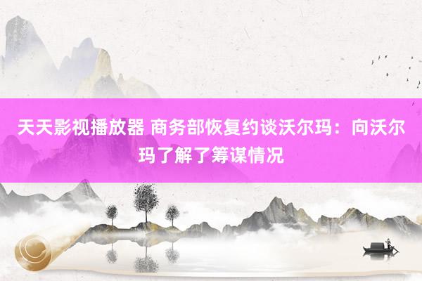 天天影视播放器 商务部恢复约谈沃尔玛：向沃尔玛了解了筹谋情况