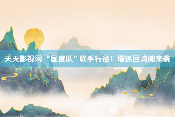 天天影视网 “国度队”联手行径！增抓回购潮来袭